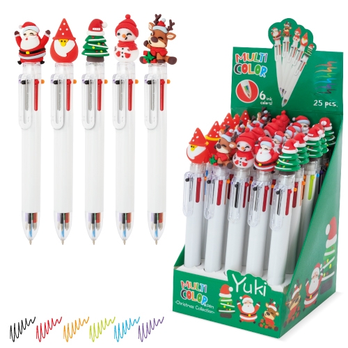 Pack de Bolígrafos Multitinta Publicitario Navideño